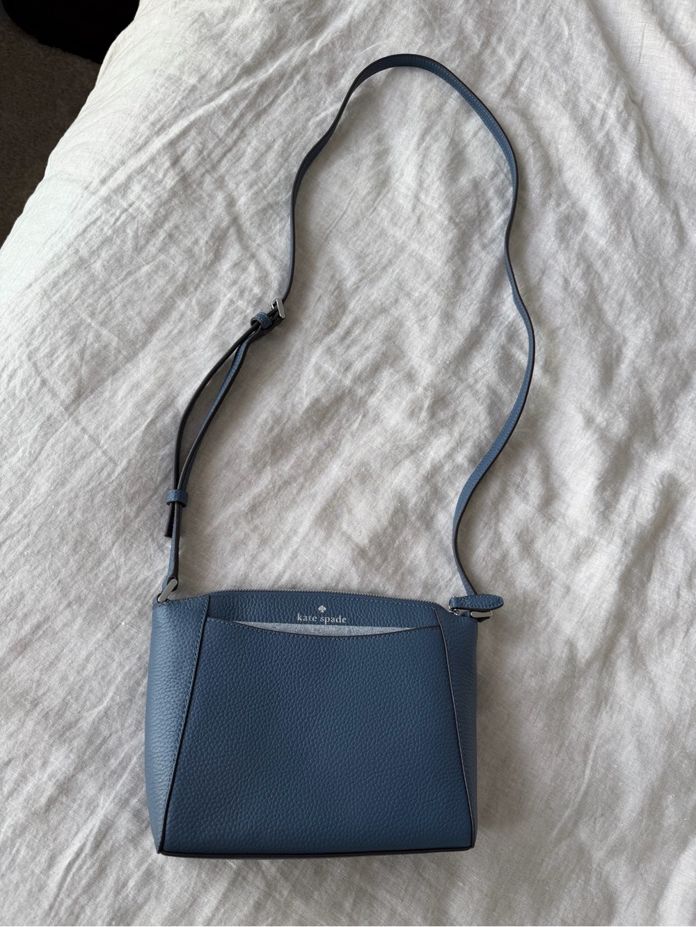 kate spade Blue Pebbled Leather Crossbody